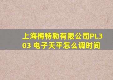 上海梅特勒有限公司PL303 电子天平怎么调时间